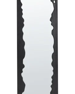 Discount Beliani Specchio SAULLCET 75 cm 175 cm Legno di Paulownia Nero