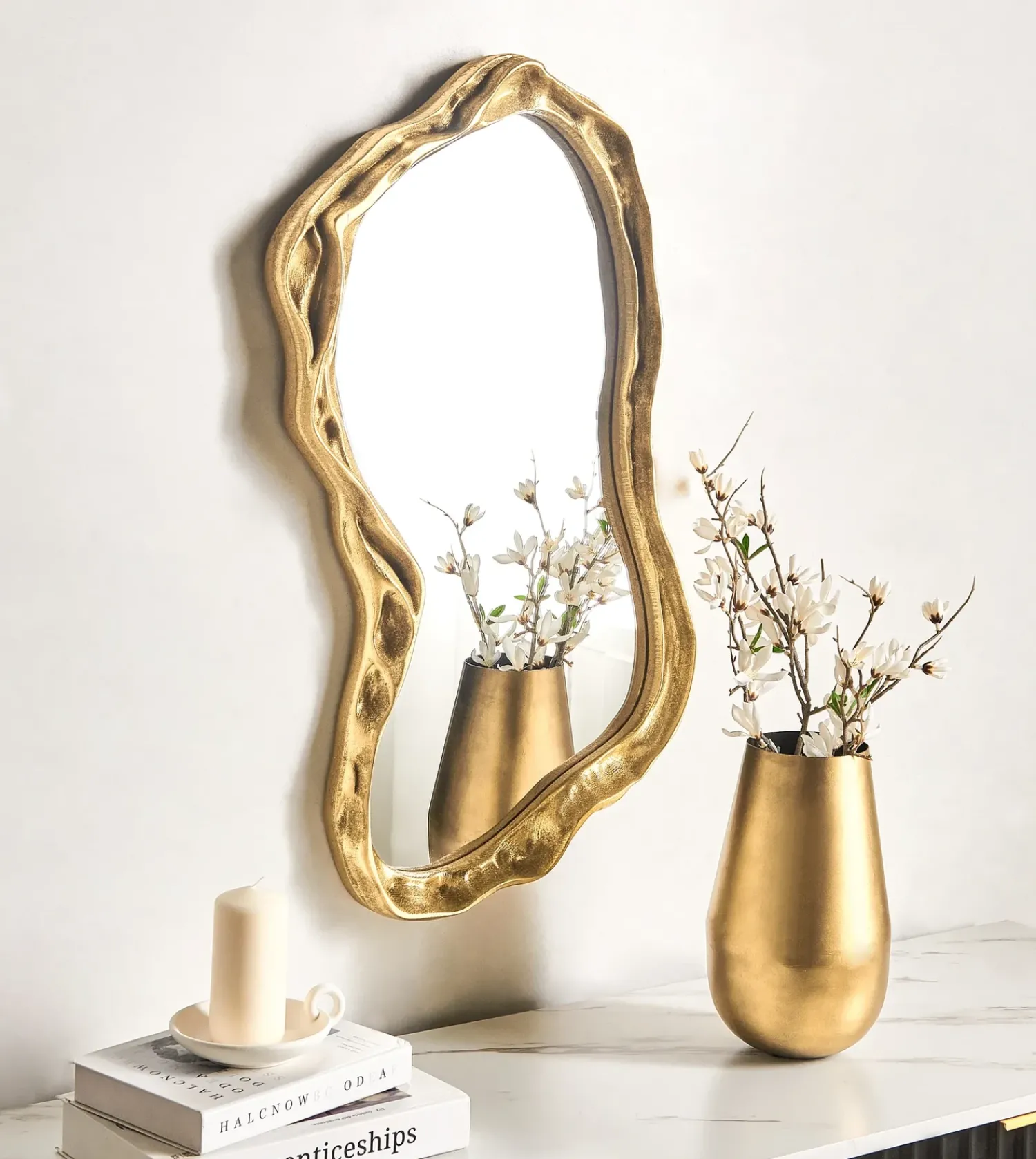 New Beliani Specchio SERY 38 cm 75 cm Oro