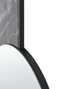 New Beliani Specchio SEUZEY 50 cm 100 cm Viola Viola Argento Nero