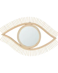 Clearance Beliani Specchio SOYOPA 79 cm 48 cm Bambù Naturale Marrone