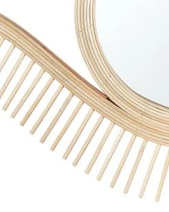 Clearance Beliani Specchio SOYOPA 79 cm 48 cm Bambù Naturale Marrone