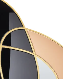 Outlet Beliani Specchio TAILLY 99 cm 89 cm Nero Nero Oro