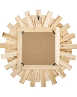 Online Beliani Specchio TAMPICO 75 cm 75 cm Legno di abete Multicolore Bianco Marrone Multicolore Verde