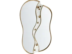 Outlet Beliani Specchio TAWLEY 45 cm 76 cm Metallo Oro Bianco Oro