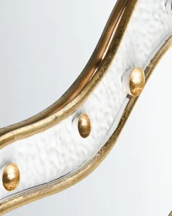 Outlet Beliani Specchio TAWLEY 45 cm 76 cm Metallo Oro Bianco Oro