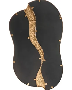Outlet Beliani Specchio TAWLEY 45 cm 76 cm Metallo Oro Bianco Oro
