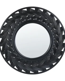 Outlet Beliani Specchio TIERGA 60 cm 60 cm Nero