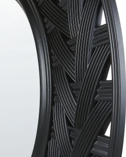 Outlet Beliani Specchio TIERGA 60 cm 60 cm Nero