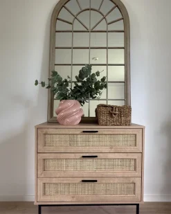 Best Beliani Specchio TREVOL 77 cm 130 cm Metallo Beige