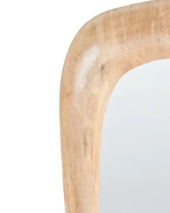 New Beliani Specchio TRIZAY 57 cm 120 cm Legno Marrone