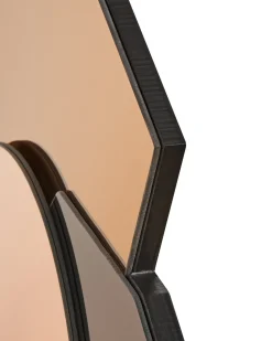 Hot Beliani Specchio TROYON 62 cm 80 cm Oro rosa Nero Oro rosa Rame