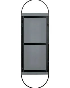 New Beliani Specchio VALLERY 40 cm 120 cm Metallo Nero