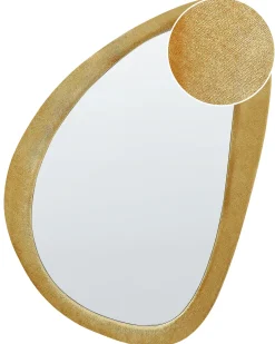 Beliani Specchio VENAS 61 cm 91 cm Velluto Senape Giallo
