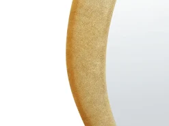 Beliani Specchio VENAS 61 cm 91 cm Velluto Senape Giallo