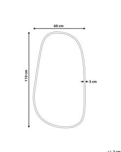 Hot Beliani Specchio VERNAIS 60 cm 110 cm Metallo Oro
