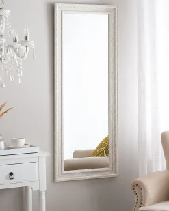 Discount Beliani Specchio VERTOU 50 cm 130 cm Beige Beige Argento