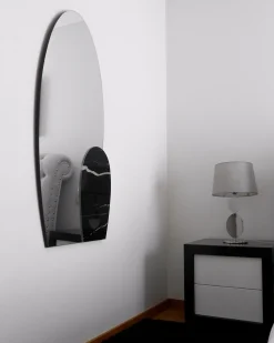 Beliani Specchio VIERZON 58 cm 120 cm Nero