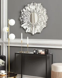 Hot Beliani Specchio VIRE 70 cm 70 cm Argento