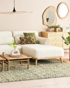 Best Beliani Specchio ZAATARI 50 cm 60 cm Rattan Naturale