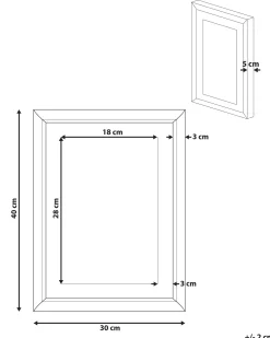 Clearance Beliani Stampa da parete Incorniciata TOUBA Motivo astratto 30 x 40 cm Blu Oro Blu Nero
