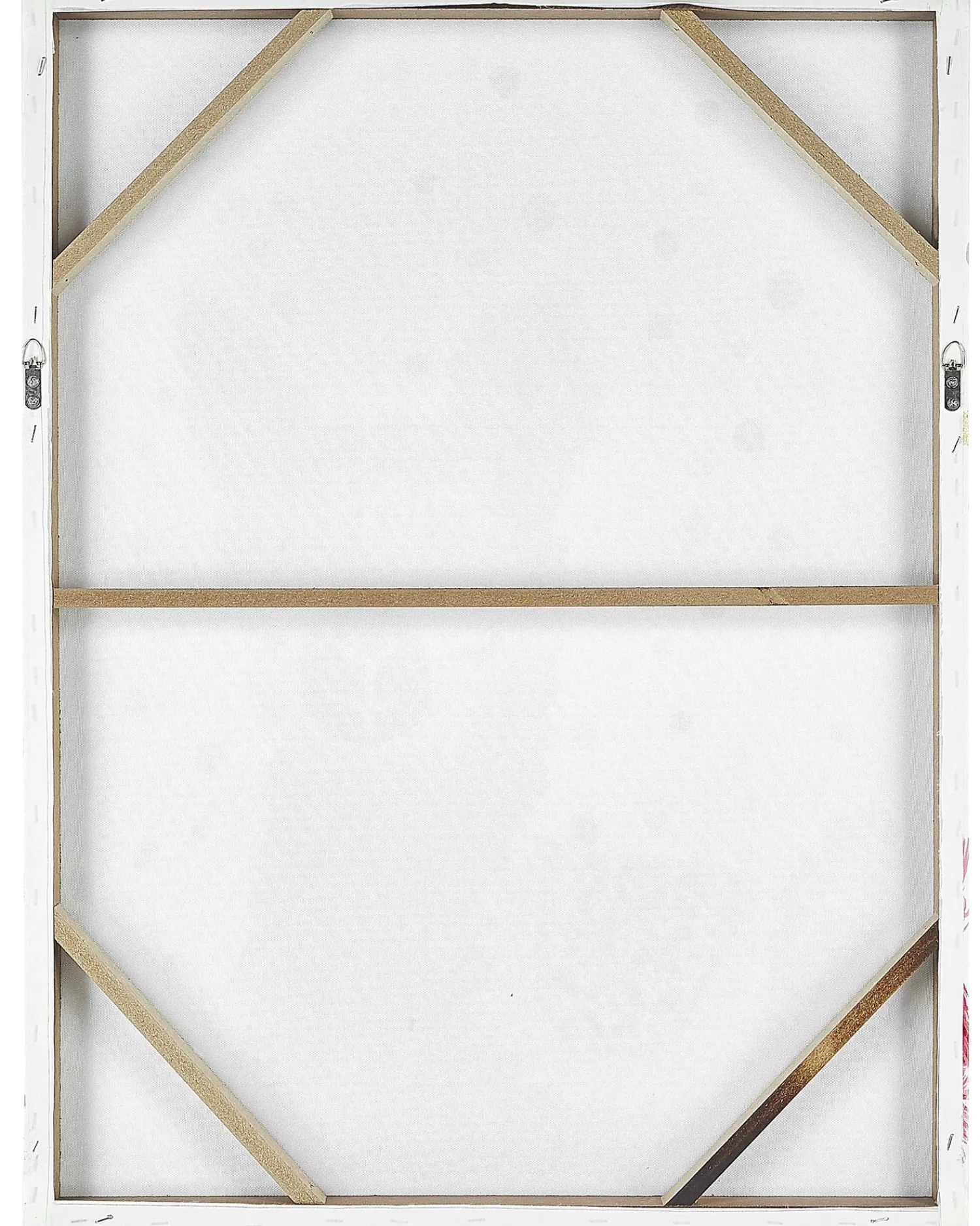 Beliani Stampa su tela AFASSA Motivo animale 60 x 80 cm Rosa Bianco Rosa