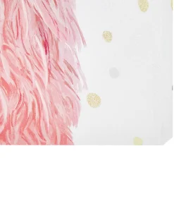 Beliani Stampa su tela AFASSA Motivo animale 60 x 80 cm Rosa Bianco Rosa