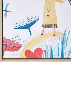Outlet Beliani Stampa su tela BIBBIENA Motivo per bambini 63 x 99 cm Multicolore Marrone Multicolore