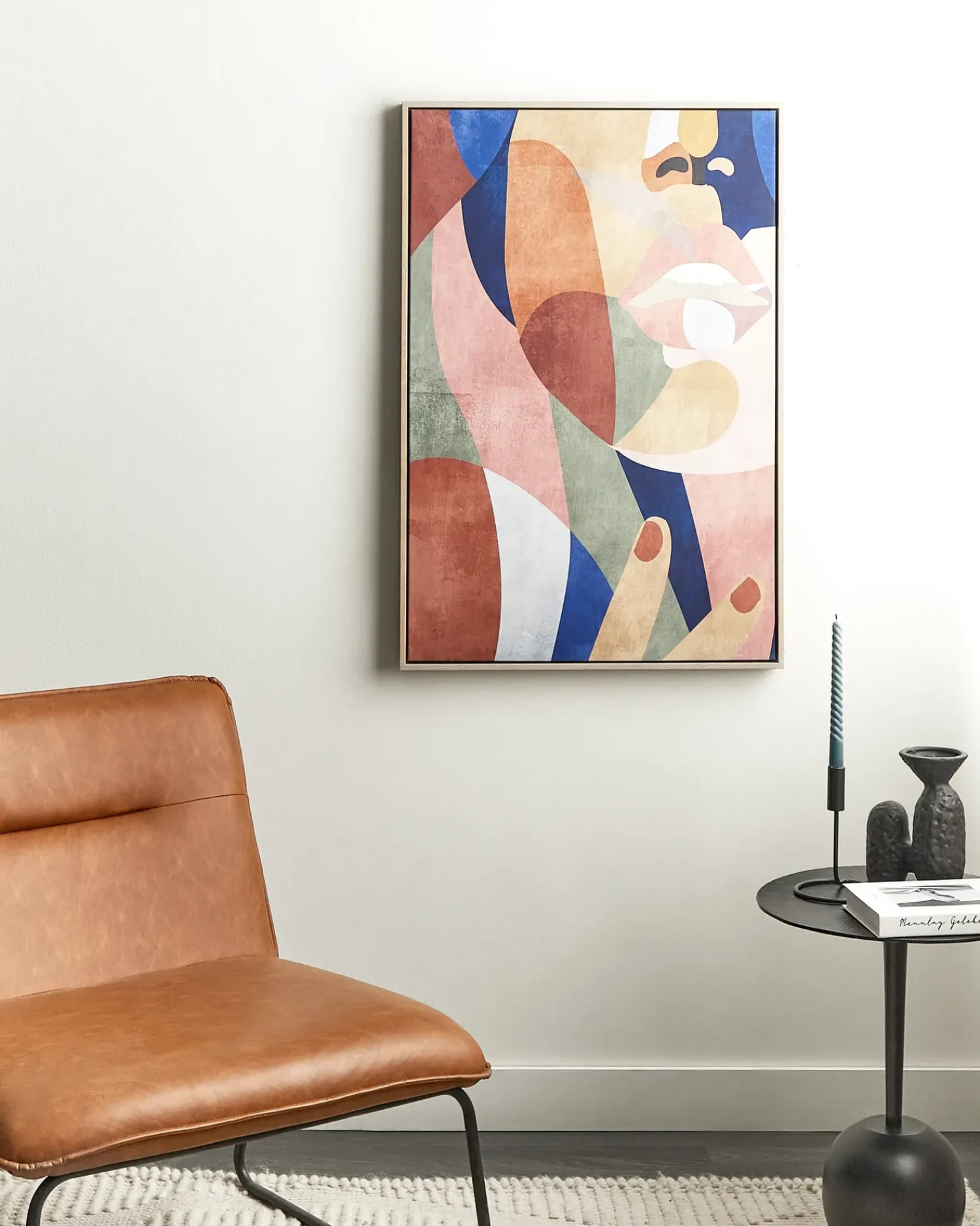 Best Beliani Stampa su tela BITETTO Motivo femminile 63 x 99 cm Multicolore Marrone Multicolore