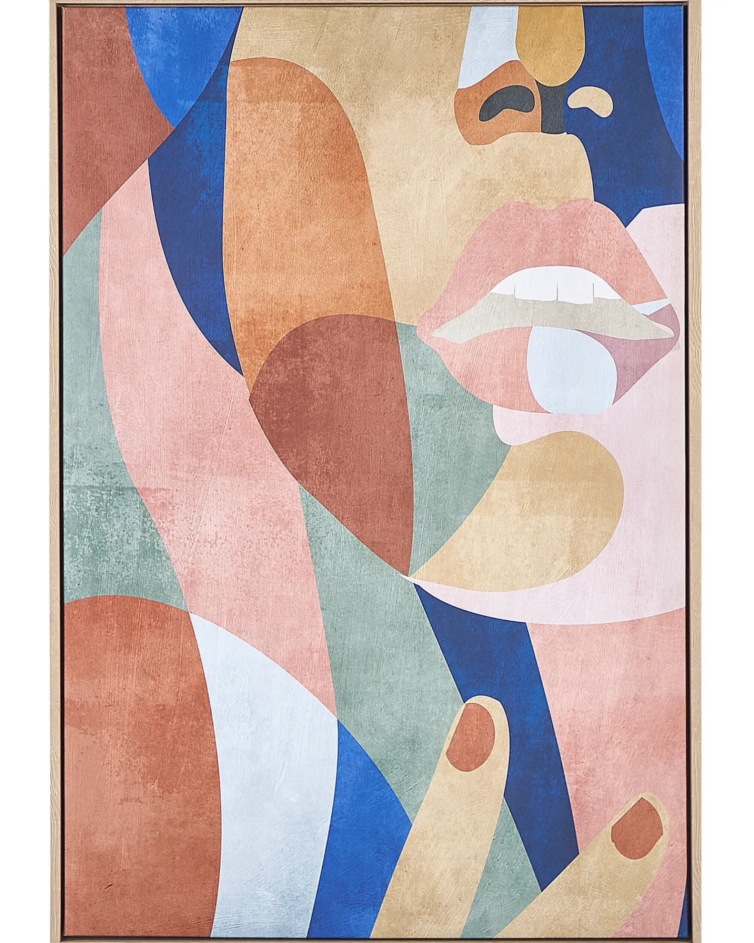 Best Beliani Stampa su tela BITETTO Motivo femminile 63 x 99 cm Multicolore Marrone Multicolore