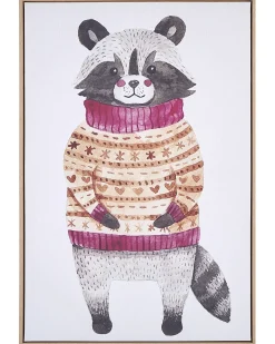 Clearance Beliani Stampa su tela CAMPLI Motivo animale 63 x 99 cm Grigio Beige Marrone Viola Grigio