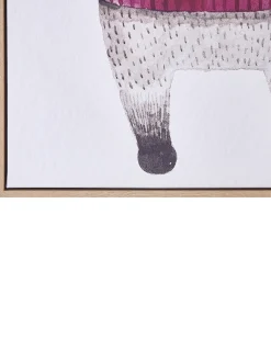 Clearance Beliani Stampa su tela CAMPLI Motivo animale 63 x 99 cm Grigio Beige Marrone Viola Grigio