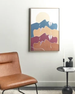 Discount Beliani Stampa su tela FASANO Motivo femminile 63 x 93 cm Multicolore