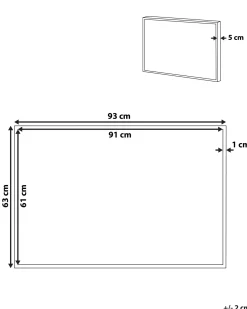 Beliani Stampa su tela FORNEA Motivo astratto 63 x 99 cm Multicolore Beige Bianco Nero Multicolore