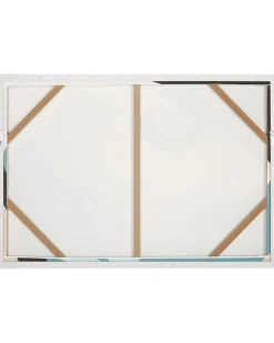 Beliani Stampa su tela FORNEA Motivo astratto 63 x 99 cm Multicolore Beige Bianco Nero Multicolore