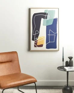 Clearance Beliani Stampa su tela FRISA Motivo astratto 63 x 99 cm Multicolore Marrone Multicolore