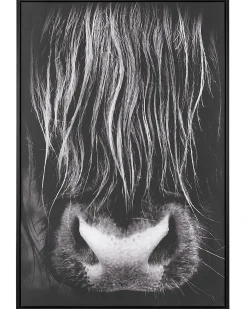 Discount Beliani Stampa su tela GALEATA Motivo animale 63 x 99 cm Nero Bianco Nero