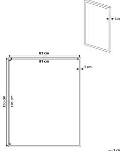 Clearance Beliani Stampa su tela JESI Motivo astratto 83 x 103 cm Grigio Bianco Oro Grigio