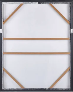 Clearance Beliani Stampa su tela JESI Motivo astratto 83 x 103 cm Grigio Bianco Oro Grigio