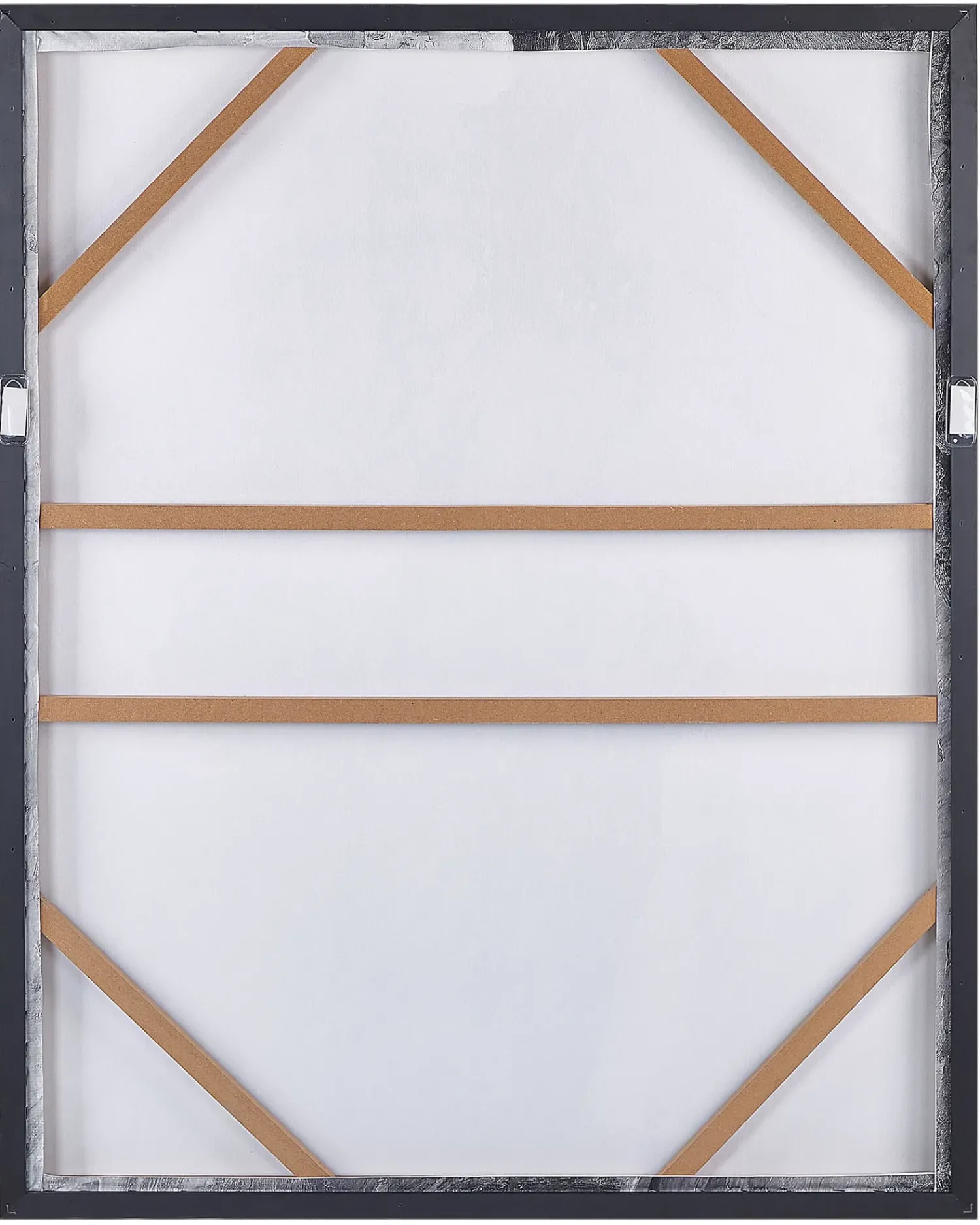 Clearance Beliani Stampa su tela JESI Motivo astratto 83 x 103 cm Grigio Bianco Oro Grigio
