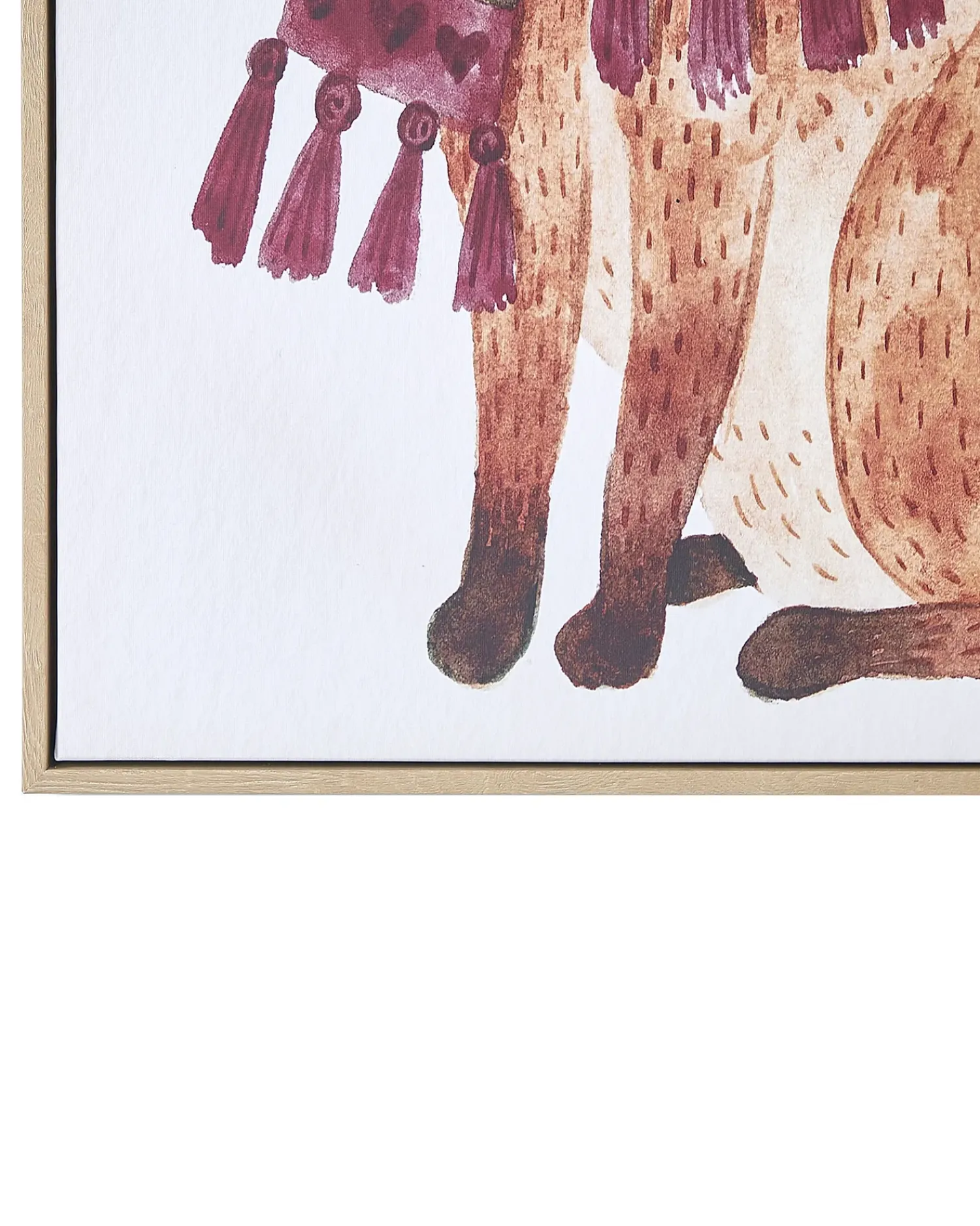 Online Beliani Stampa su tela MUCCIA Motivo animale 63 x 99 cm Marrone Beige Marrone Marrone Viola