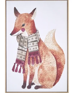 Online Beliani Stampa su tela MUCCIA Motivo animale 63 x 99 cm Marrone Beige Marrone Marrone Viola