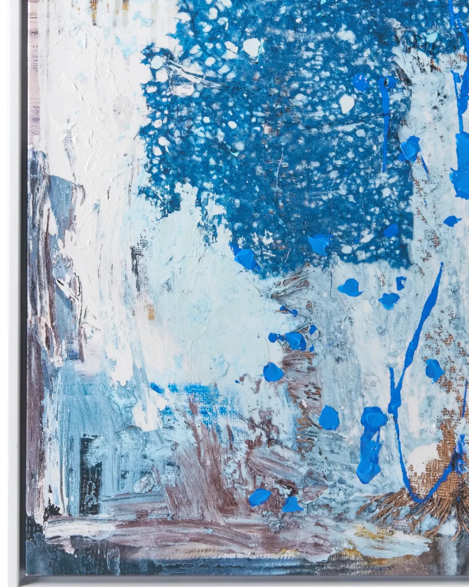Beliani Stampa su tela OMAGH Motivo astratto Blu