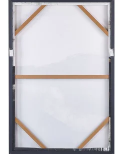 Discount Beliani Stampa su tela STATTE Motivo astratto 63 x 93 cm Nero Bianco Oro Nero