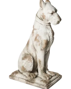 Online Beliani Statua da giardino CAPALBIO Cane Beige Bianco Beige