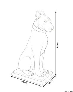 Online Beliani Statua da giardino CAPALBIO Cane Beige Bianco Beige