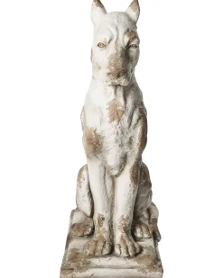 Online Beliani Statua da giardino CAPALBIO Cane Beige Bianco Beige