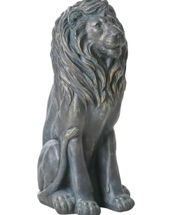 Hot Beliani Statua da giardino DAKAR Leone Marrone