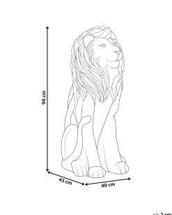Hot Beliani Statua da giardino DAKAR Leone Marrone