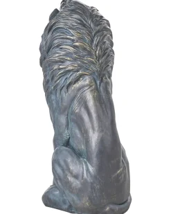 Hot Beliani Statua da giardino DAKAR Leone Marrone
