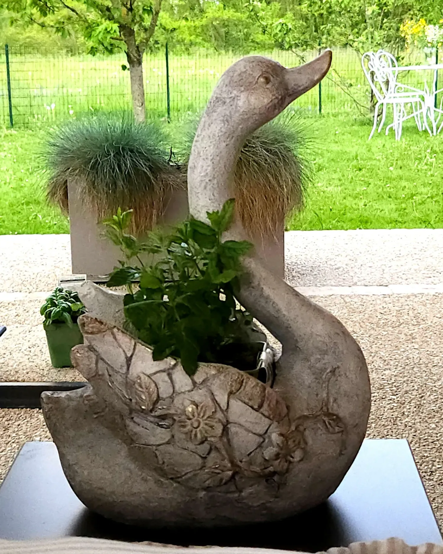 Discount Beliani Statua da giardino GRUFFY Bianco Bianco Rame